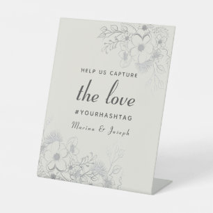 Help Us Capture The Love Wedding Pedestal Sign