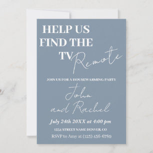 Help us find the TV remote fun housewarming party  Invitation