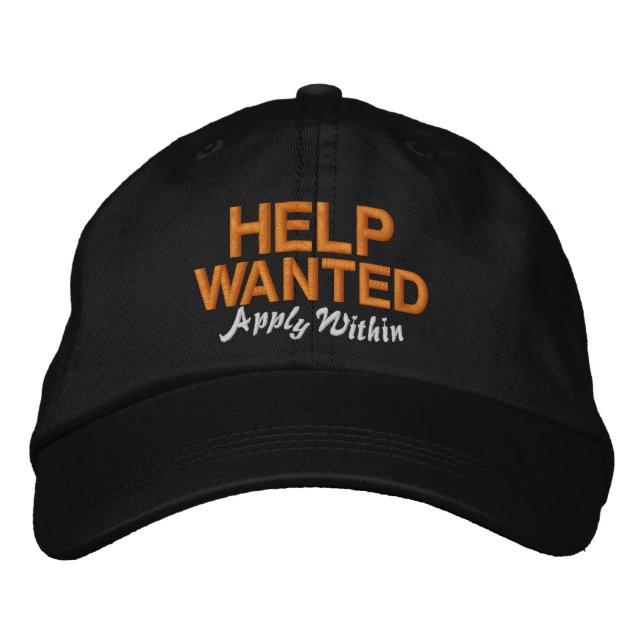 Help Wanted Apply Within Embroidered Hat (Front)