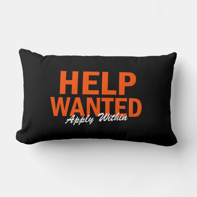 Help Wanted Apply Within Lumbar Cushion (Front)