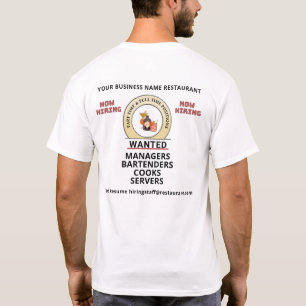 Help Wanted Now Hiring Employees Personalise T-Shirt