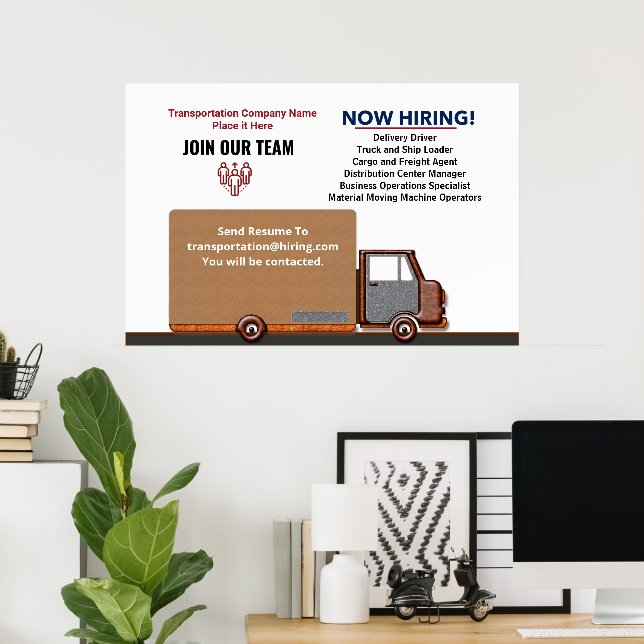 Help Wanted Now Hiring Jobs Personalise  Poster (Home Office)