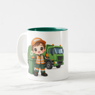 Helpful Garbage Truck Driver Two-Tone Coffee Mug