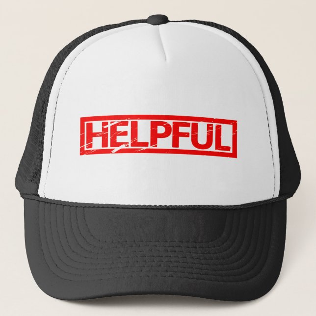 Helpful Stamp Trucker Hat (Front)