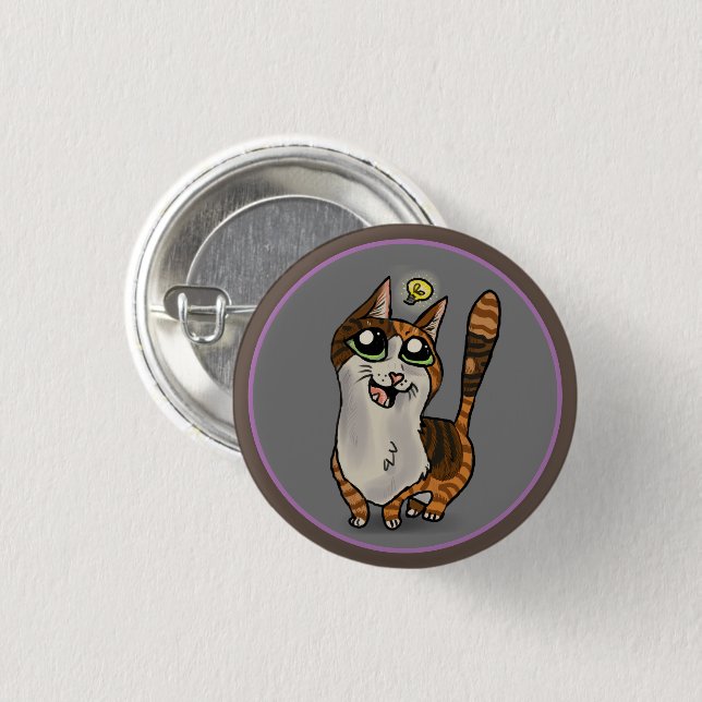 Helpful Study Cat Custom Button (Front & Back)