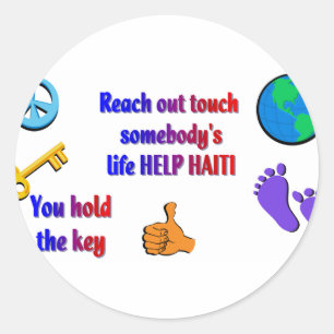 Helping HAITI_ Classic Round Sticker