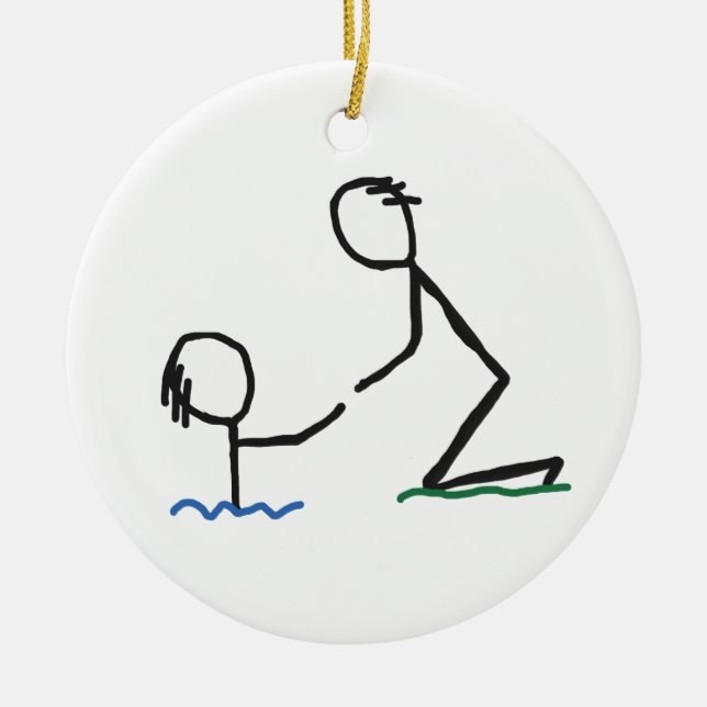 Helping Hand Ceramic Tree Decoration (Front)