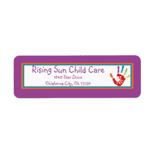 Helping Hand Child Care Return Label