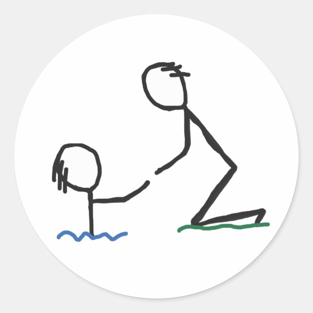 Helping Hand Classic Round Sticker (Front)