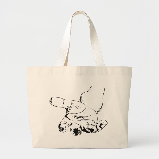 Helping Hand Large Tote Bag (Front)