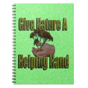 Helping Hands Holding Growing Tree, Notebook