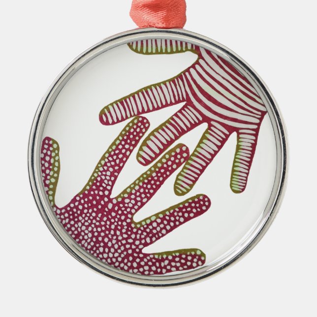 Helping Hands Metal Tree Decoration (Front)