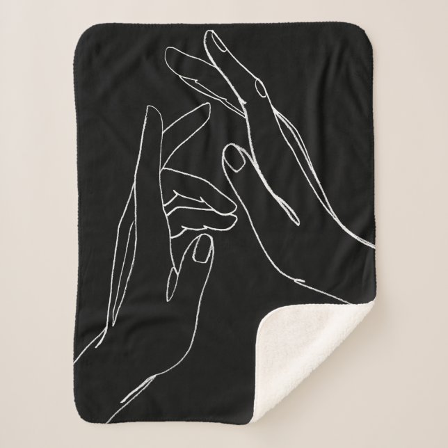 Helping Hands Sherpa Blanket (Front)