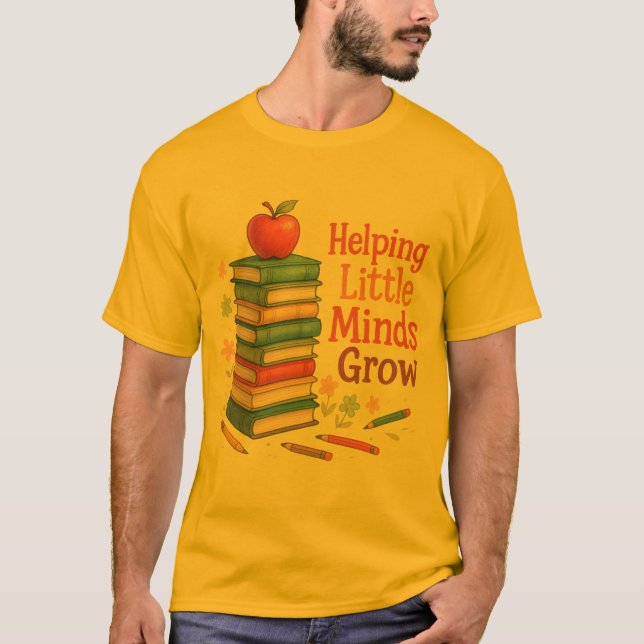 Helping Little Minds Grow - Kids Books T-Shirt (Front)
