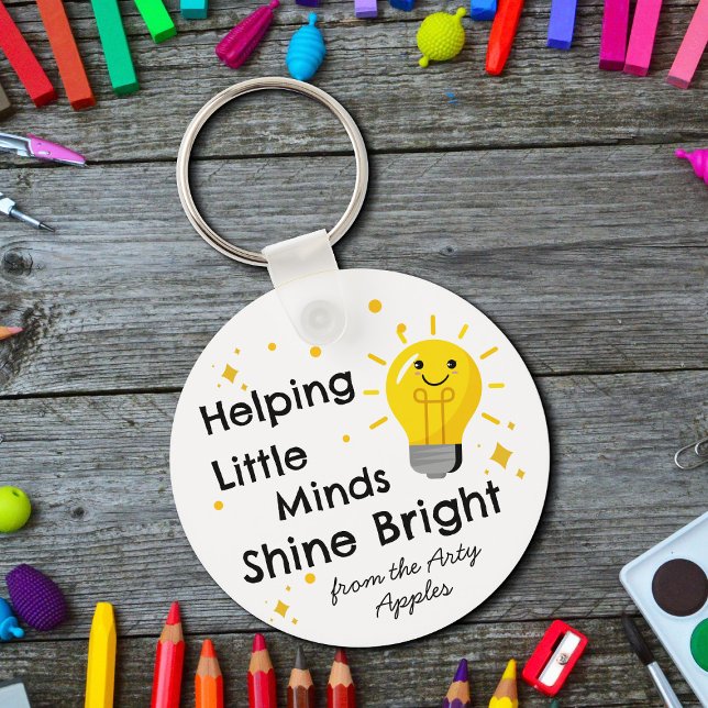 Helping Little Minds Shine Bright | Teacher  Key Ring (Creator Uploaded)