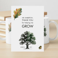 Helping Me Grow Watercolor Oak Tree Teacher