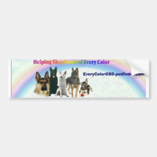 Helping Shepherds of Every Colour bumper Bumper Sticker