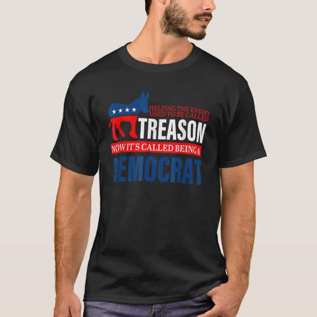 Helping The Enemy Used To Be Called Treason Appare T-Shirt (Front)