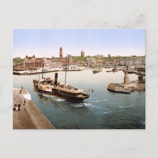 Helsingborg harbour and city hall Sweden Postcard
