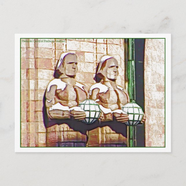 Helsinki Central Railway Station Postcard (Front)