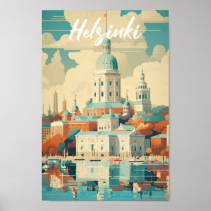 Helsinki Finland Famous Travel Place Poster