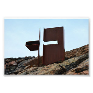 Helsinki, Finland, Rock Church Cross Photo Print