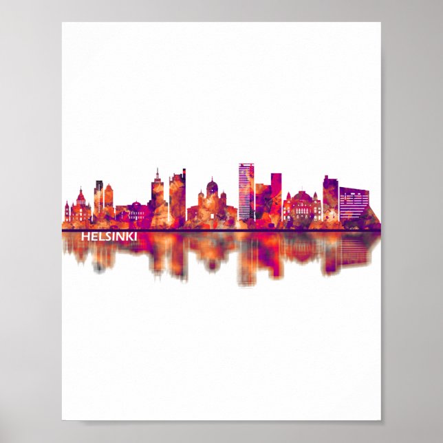 Helsinki Finland Skyline Poster (Front)