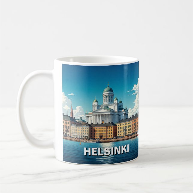 Helsinki Finland Travel Coffee Mug (Left)