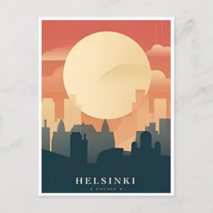 Helsinki Finland vintage travel city welcome to  Postcard