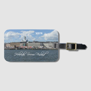 Helsinki Harbour custom monogram Luggage Tag