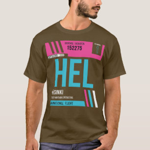 Helsinki HEL Airport Code Baggage Tag T-Shirt