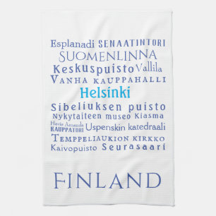 Helsinki Landmarks Kitchen Towel