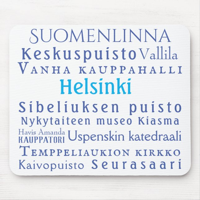 Helsinki Landmarks  Mouse Pad (Front)