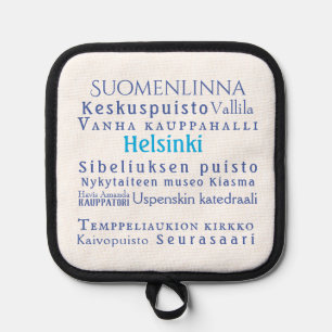 Helsinki Landmarks Pot Holder