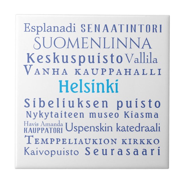 Helsinki Landmarks  Tile (Front)