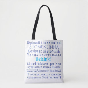 Helsinki Landmarks Tote Bag