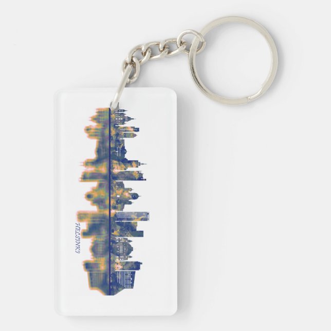 Helsinki Skyline Key Ring (Back)