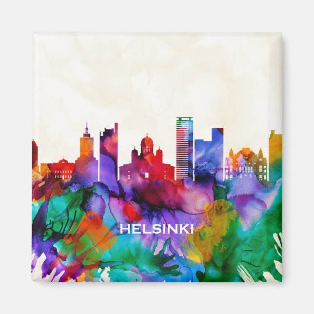Helsinki Skyline Magnet (Front)