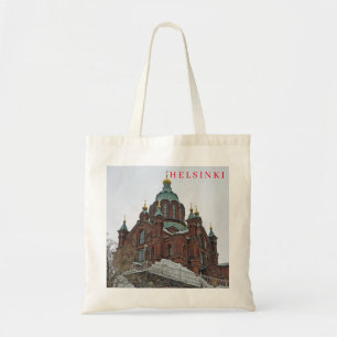 Helsinki Uspenski Cathedral view tote bag