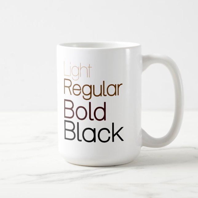 Helvetica Coffee Mug (Right)
