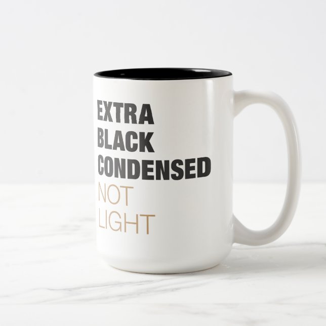 helvetica font coffee mug (Right)