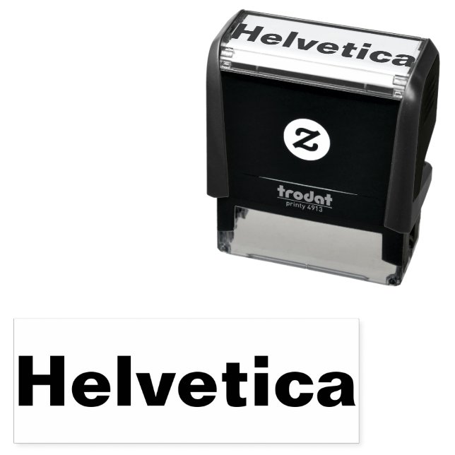 HELVETICA SELF-INKING STAMP (In Situ)