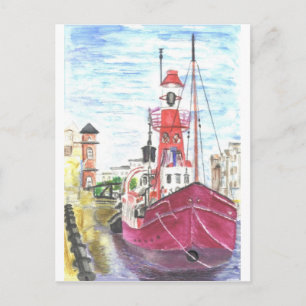 Helwick Tug Boat Swansea Postcard