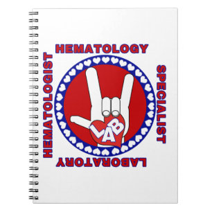 HEMATOLOGIST HEMATOLOGY LAB SPECIALIST SQUARE LOGO SPIRAL NOTEBOOK