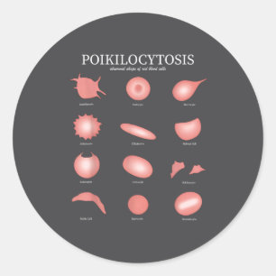 Hematology Red Blood Cell Laboratory Science Hemat Classic Round Sticker