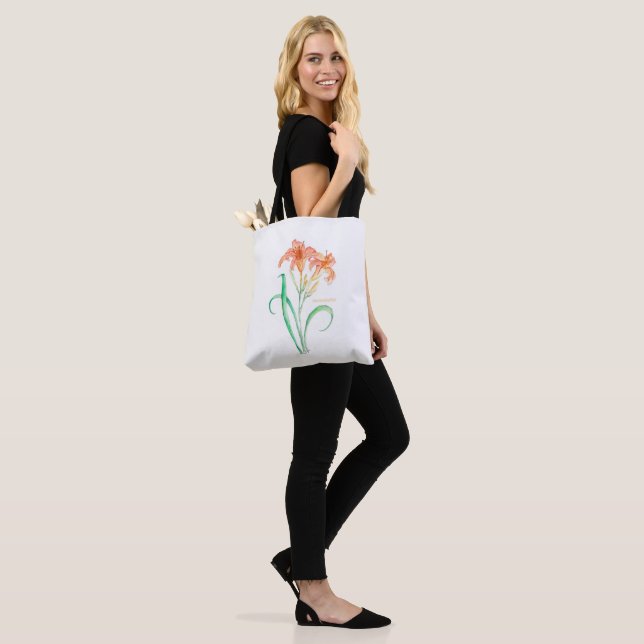 Hemerocallis (Day Lily) Tote Bag (On Model)