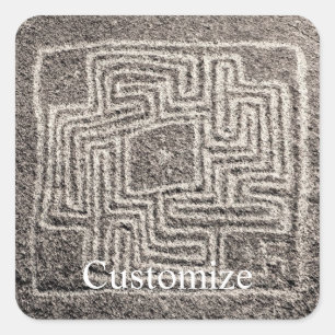 Hemet Maze Stone Thunder_Cover Square Sticker