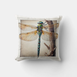 Hemicordulia Dragonfly 020924IREF248 - Watercolor Cushion
