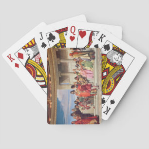 Hemicycle: Artists of All Ages, detail of left han Playing Cards