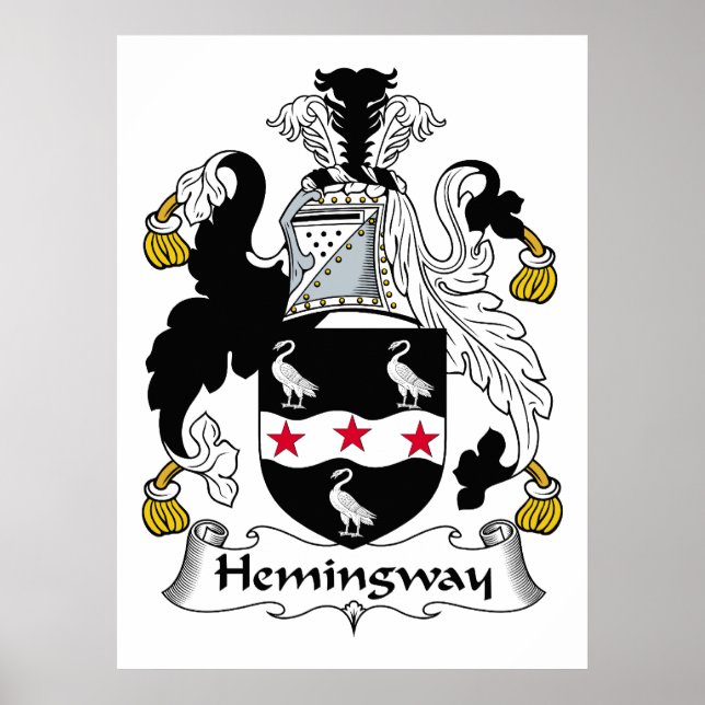 Hemingway Family Crest Poster (Front)